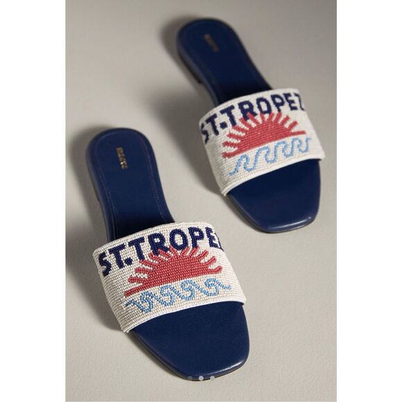 The Fiona Beaded Slide Sandals By Maeve-NWT - Picture 1 of 4